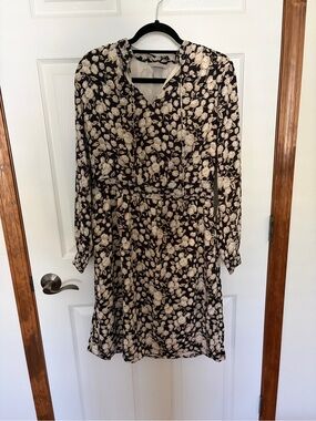 h&m black and white long sleeve dress Zebra Long-sleeve Mini Shirt Unlined. Black & White Double-Faced Wool